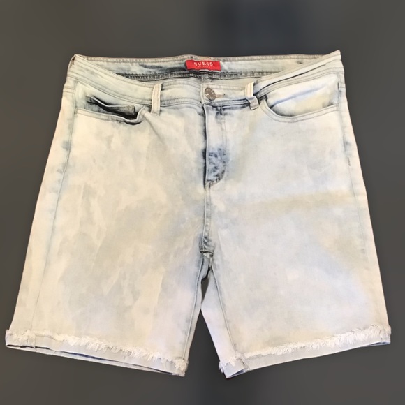 Guess Pants - Guess Stretch Bermuda Shorts Frayed Cuff